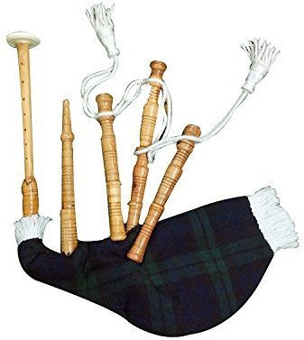 TartanCity Spielbarer Dudelsack für Kinder, Schwarz