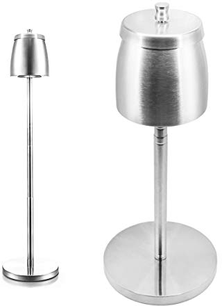 Telescopic Windproof Ashtray, Stainless Steel Floor Standing Ashtray, YOCZOX Height Adjustable Unbreakable Cigarette Ash Holder with Non-Slip Base for Outdoor Home Office, Easy to Clean - 600ML