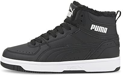 Puma Rebound Joy FUR Jr Unisex Kinder Sneaker gefüttert 375477 Schwarz, Schuhgröße:40 EU