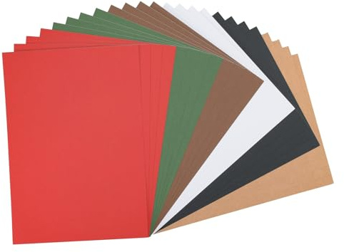 Florence Papier Cartonné Autocollant Couleurs Assorties - A4 - Noël - 24 feuilles - 216 g/m² - Lisse - Papier Auto-Adhésif pour Imprimante et Étiquettes Autocollantes Personnalisées