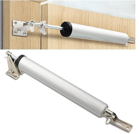 Garagedörröppnare, Pneumatisk dörrstängare, fönsterstängare, snapplåtsöppningsfunktion och mjuk stängningsrörelse, justerbar stängningshastighet,Automatisk portöppnare(3Pcs Silver)