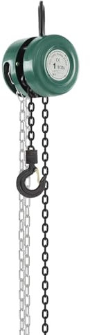 Flaschenzug Handkettenzug 1000kg Kettenzug 3m Hubhöhe Schwerlasthaken Handelsüblicher Stahl zum Heben und Ziehen