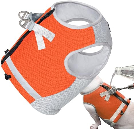 Arnés de chaleco refrescante para perro, chaleco de tela refrescante de 3 capas para perros, hebilla ajustable, tiras reflectantes, cómodos chalecos para cachorros, para montañismo, deportes, tren