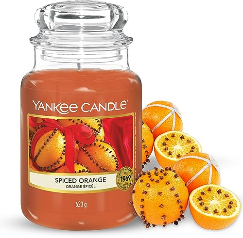 Yankee Candle Scented Candle | Spiced Orange Large Jar Candle | Burn Time: up to 150 Hours| Perfect Gifts for Women