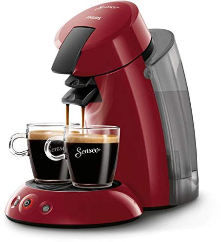 Senseo Original HD6554/94 - Cafetera (Independiente, Máquina de café en cápsulas, 0,7 L, Dosis de café, 1450 W, Rojo)