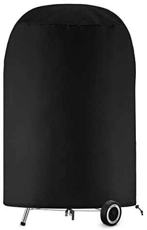 SanGlory Grill Abdeckhaube Rund, Kugelgrill Abdeckung Wasserdichtes Oxford-Gewebe Grillabdeckung BBQ Cover Schutzhülle Haube Grill Abdeckplane Grillabdeckung Gasgrill Wetterfest Schwarz (71x68cm)