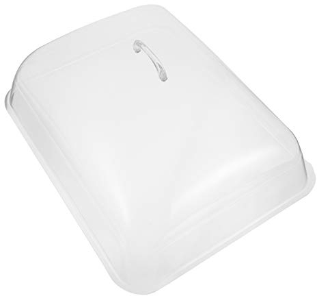 DOITOOL Cloche à gâteau rectangulaire transparente pour dessert, pain, dessert, collation, 42 x 32,5 cm