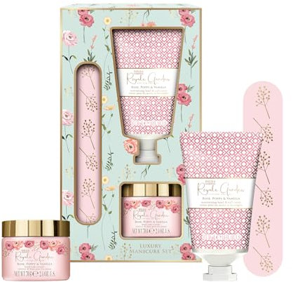 Baylis & Harding Royale Garden Rose, Poppy & Vanilla Luxury Manicure Gift Set (Pack of 1) - Vegan Friendly