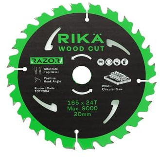 Rikä TCTR004 Razor Pro TCT Circular Saw Blade 165mm x 24T x 20mm