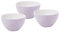 Qdesign - Lot de 3 Coupelles de 12,5 cm en Mélamine - Bols Matériau Neutre et Sain - Récipients de Cuisine Empilables - Idéal pour Accompagnements - Lavande
