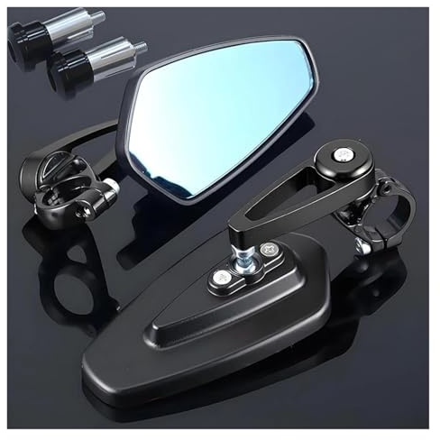 KKMNAIF Espejos Retrovisores Moto 1 Par De Espejos Retrovisores Universales para Manillar De Motocicleta para Suzuki para SV650 SV650X SV650S Espejos Extremos Manillar(2)
