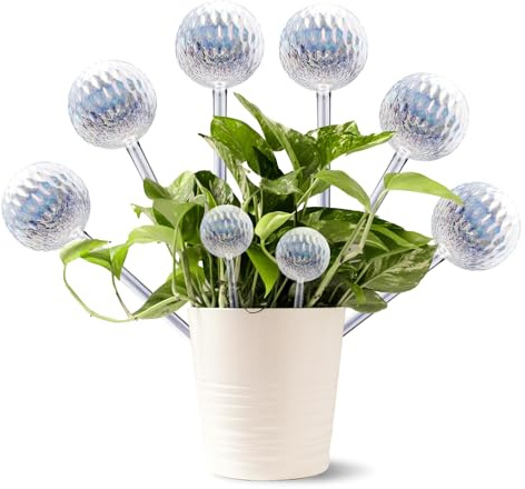 Joyeee Globos de Riego Plantas de Vidrio, 6 Unidades, 180 ml, Sistema de Autorriego Automático para Plantas, Flores, Plantas de Interior, Macetas Balcón y Jardín