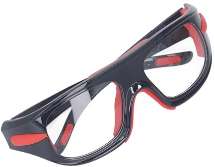 Dilwe Basketball Sports Glasses, PC Anti Collision Lightweight Myopic Frame with Lanyard Glasses, for Basketball Soccer Football Goggles