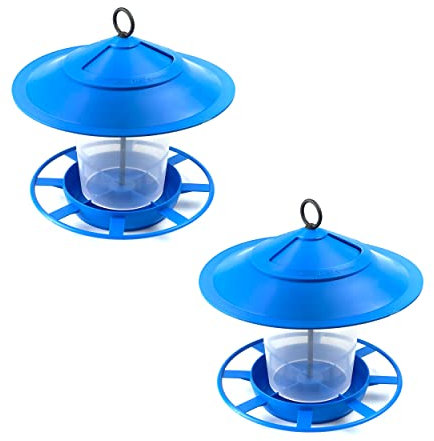 etree Easy Clean Hanging Lantern Bird Feeder, Blue (2 Pack)