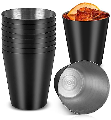 BLUHEN 12 stycken 30 ml shot muggar shotglas shotglas snapsglas set svart plunta bärbar för provsmakning fester
