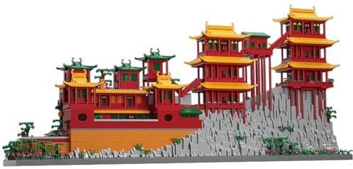 TzFioy Hanging Temple Shanxi China Micro Brick Building Set (6183 Pieces)