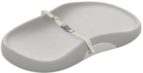 UBRAVOO Matelas à langer avec harnais de sécurité et étagère à jouets, matelas à langer anti-roulement, facile à nettoyer, imperméable et avec bords rembourrés surélevés (Gris, Style Classique)