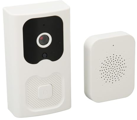 Videodörrklocka med Kamera, Dörrklocka med Kamera 2-vägsljud Night Vision Motion Detection Bell Uppladdningsbar Dörrklocka för Hemmet