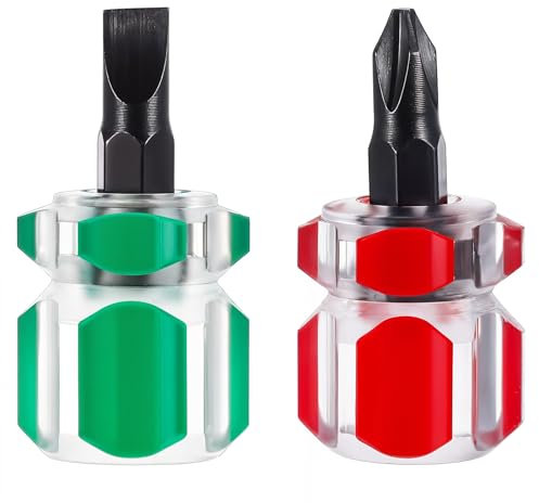 ElevateTech Mini Short Stubby Screwdriver 6 Pcs Sewing Machine Screwdriver Set Small Flat Head and Phillips Screwdrivers Sewing Machine Dedicated Repair Screwdrivers Tools for Tight Spaces