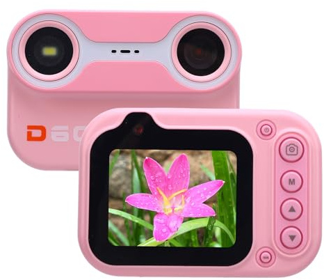 Barnvattentät Kamera, 2K 26MP 9,8ft Undervattenskamera för Barn med 32G -kort, 10x Digital Zoom Point och Skjut Kamera Bärbar Videokamera för Pojkar Flickor Gåvor (Rosa)