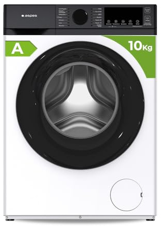 Aspes Lavatrice 10 Kg Carico frontale Bianco AL10400AIDV. 1600 W, 1400 giri/min, motore inverter, 14 programmi, funzione stop&go, tamburo diamante, classe di efficienza energetica B