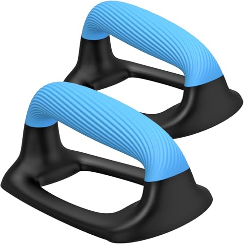 Kipika Barre per flessioni, supporti per flessioni con manico in plastica morbida ispessita, base stabile e antiscivolo, maniglie per flessioni perfette per l'allenamento della forza del pavimento (D