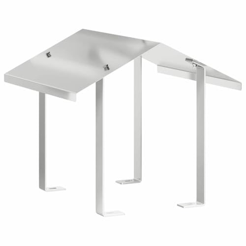vidaXL Cappa Camino Argento 40 x 40 x 37,5 cm Acciaio Inossidabile, Accessori Moderni per Giardino e terrazzo, Protezione Meteo, Copertura Leggera per Camino, Proteggi focolare