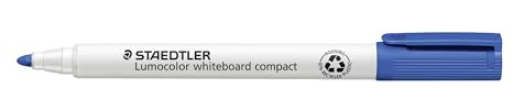 STAEDTLER Lumocolor 341-3. Rotuladores de color azul para pizarra blanca. Caja con 10 marcadores