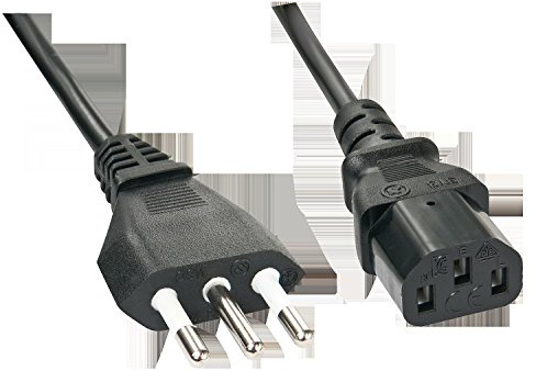 LINDY 30413 2m IEC-Netzkabel, Italien