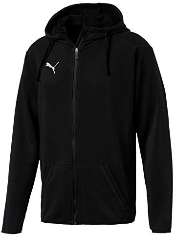 PUMA Herren LIGA Casual Hoody Jacket Jacke, Puma Black-Puma White, XXL