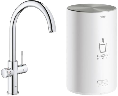 Grohe Mischer Küche - Red Schnabel Duo Chrom U + Wassererhitzer Größe M