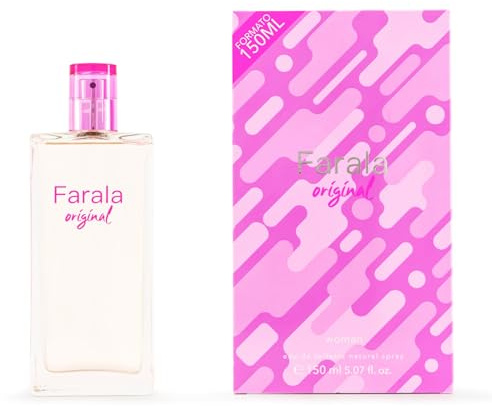 FARALA - Original 150 ml, Colonia Mujer, Perfume Formato Spray, Eau de Toilette Natural y Femenina, Aroma Floral Especiado, Fragancia Fresca, Juvenil y de Larga Duración