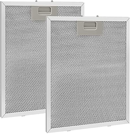 DAGORD 2 Stück Metallfettfilter für Dunstabzugshauben 320x260mm Filter Metall Ersatzfilter Aluminium-Fettfilter Austauschfilter Universal für Küchenabzugshauben