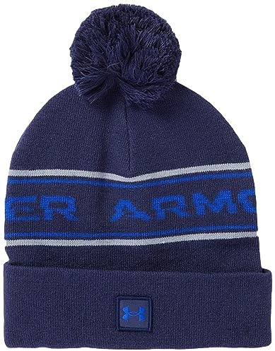 Under Armour UA Halftime Pom Beanie 1379985 herrmössa, Midnatt marinblå, en storlek