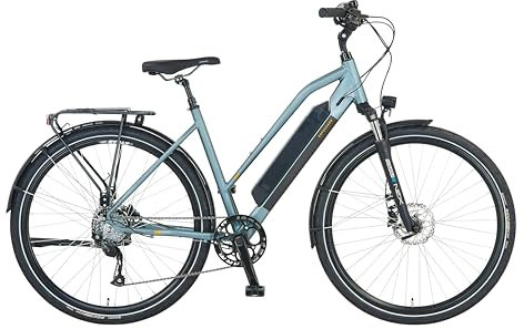 Prophete Entdecker 1.0 Trekking E-Bike 28 Zoll - 418 Wh -Semi-integrierter Akku - Heckmotor - 8-Gang Kettenschaltung - HDY. Scheibenbremse - Rahmenhöhe 50 cm