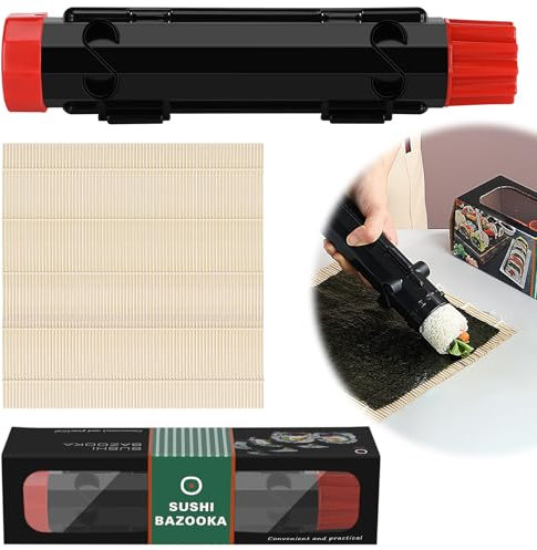 Sushi Maker, Sushi Bazooka,Sush-Maker for Professional Sush, Sush Set with Rolling Mat,Benutzerfreundlich und Leicht zu Reinigen, für Anfänger