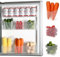 Farerkass Organizador Nevera, 6 Piezas Fridge Organizer, Transparente Organizadores de Nevera, Organizador Cocina, para Refrigerador Cocina Armarios y Encimeras
