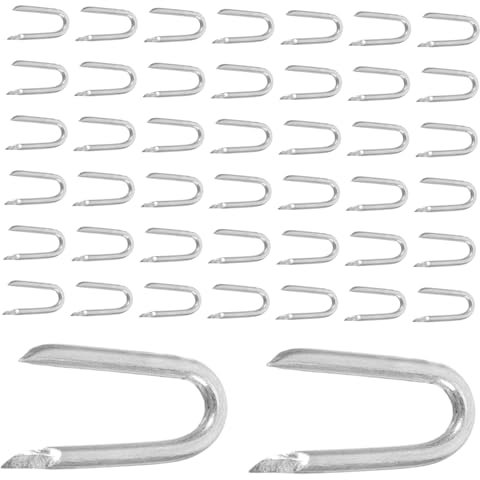 ULTECHNOVO 200piezas Clavos Forma Para Clavos Resistentes Para Fijar Malla De Alambre Sujetadores Metálicos Para De Jardín Para Alambre De Grapas Gruesas Para Fijación De Malla