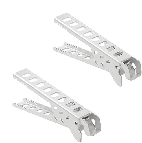Camping Pot Gripper, 2 Pc Aluminum Alloy Camping Pot Holder, Hot Dish Plate Bowl Clip Retriever Tongs Cald Baking Pan Holder Gripper Pot Pan Gripper, for Moving Bowl Plate Tray for Outdoor Cooking