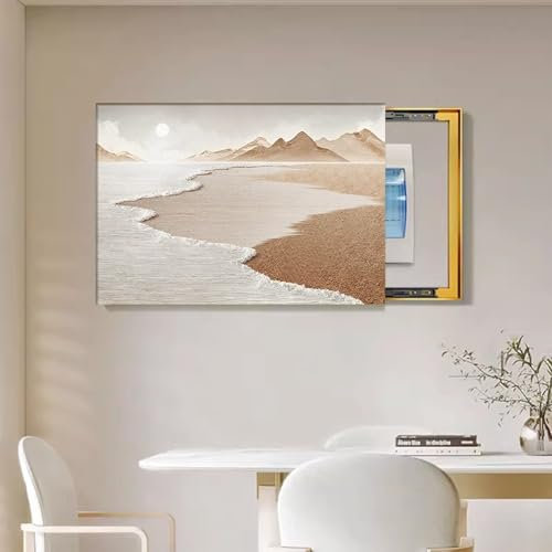 Distribution Box Hide Paintings Push Pull Electricity Meter Box Hanging Painting Decorative Art for Electric Meter Box Widely Used(B,55x45cm)