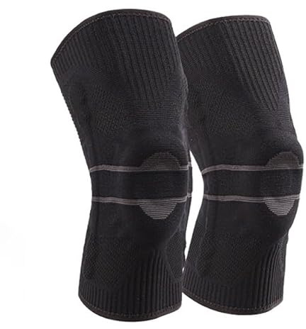 Bodiiwuliu Rodilleras Deportivas, Rodillera Antideslizante De CompresióN Para Hombre Y Mujer, Rodillera Rotuliana Completa, Ayuda En La Movilidad De La ArticulacióN, Para Gym, Running (XXL)