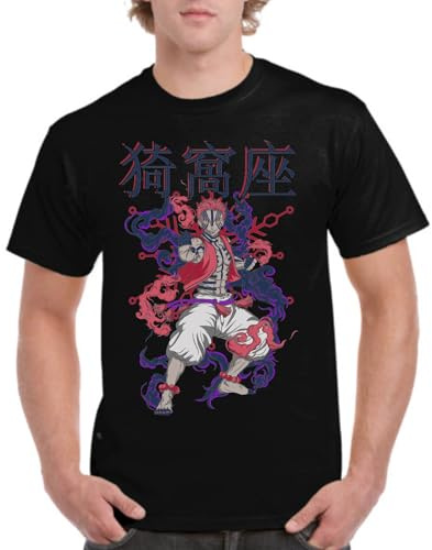 the Fan Tee Camiseta de Adulto de Hombre Dibujos Animados Demon Cazadores de Demonios, técnicas de respiración, Silencio del Agua, Danza del Dios del Fuego 006 4XL