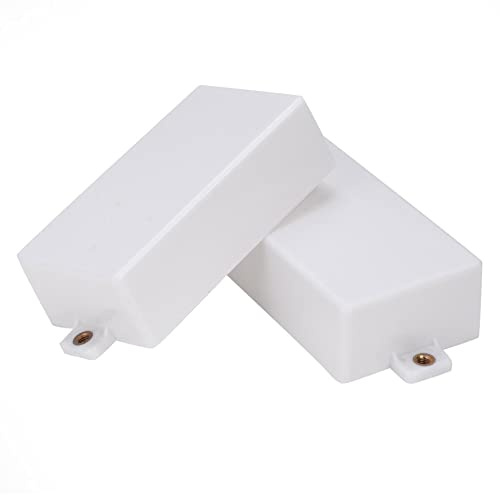 Aramox Cubiertas para Pastillas de Guitarra, 2 Protectores Humbucker de Plástico para Guitarra SQ, con Diseño a Prueba de Polvo, Blanco o Negro (WHITE)