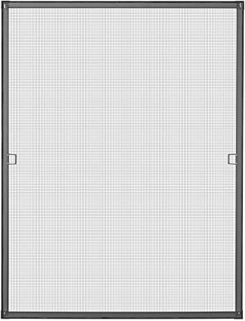 Schellenberg 70041 Insektenschutz Fenster Premium, Fliegengitter mit Rahmen aus Aluminium, 100 x 120 cm, Anthrazit