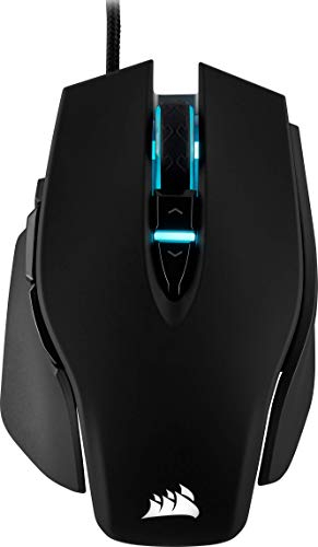 Corsair M65 Elite RGB FPS Gaming Maus (18.000 DPI optischer Sensor, RGB LED Hintergrundbeleuchtung, Anpassbares Gewichtssystem) schwarz
