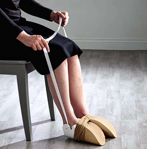 White Pantyhose Dressing Aid for Tights & Stockings – Independent Living No Bend Easy Slide On Dressing Tool – Great for Arthritis & Bad Back Sufferers, Post Surgery, Disabled, Pregnant & The Elderly