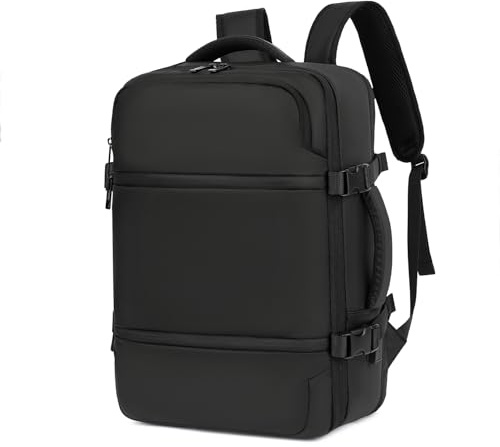 Koolehaoda Ryggsäck för bärbar dator 45 l stor handbagage bagage bagage handbagage väska för kvinnor och män passar 17 tum bärbar dator handbagage väska vattentät utomhussport vandringsryggsäck,