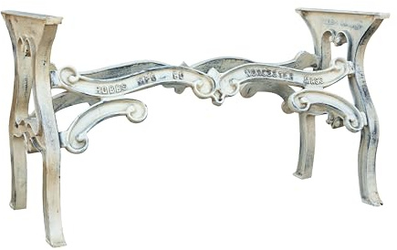 Biscottini Base per tavolo in ghisa 128x72x59 cm - Telaio Gambe - Base per Piano in Vetro - Struttura per tavolo da pranzo, scrivania, tavolo da esterno - Piedi tavolino Rettangolare