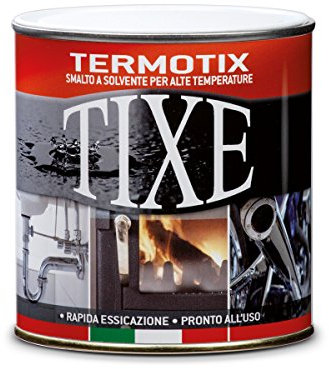 TIXE Vernici per Alte Temperature – Resistente a Calore Intenso per Metallo e Superfici Tecniche, Nero 500 ml