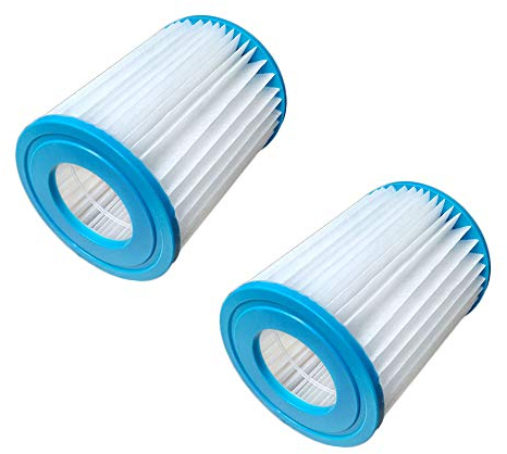 MA 2Pcs Pool Filter Cartridge Replacement Swimming Pool Filter for Bestway Flowclear Size I Filter Cartridge, Blue-White, 8 x 9 cm